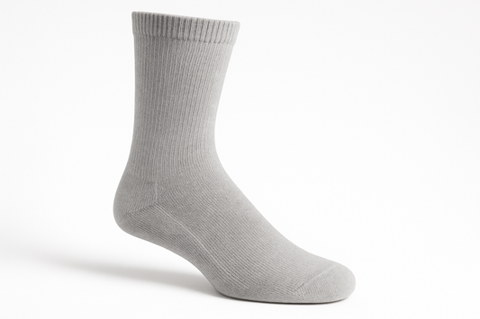 gray diabetic crew sock