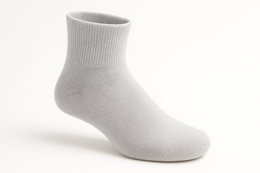light gray diabetic ankle sock