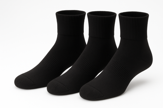 multiple black diabetic ankle socks