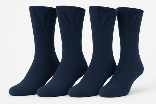 multiple navy diabetic crew socks