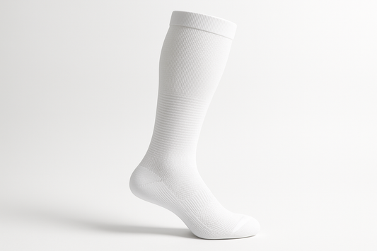 white compression sock