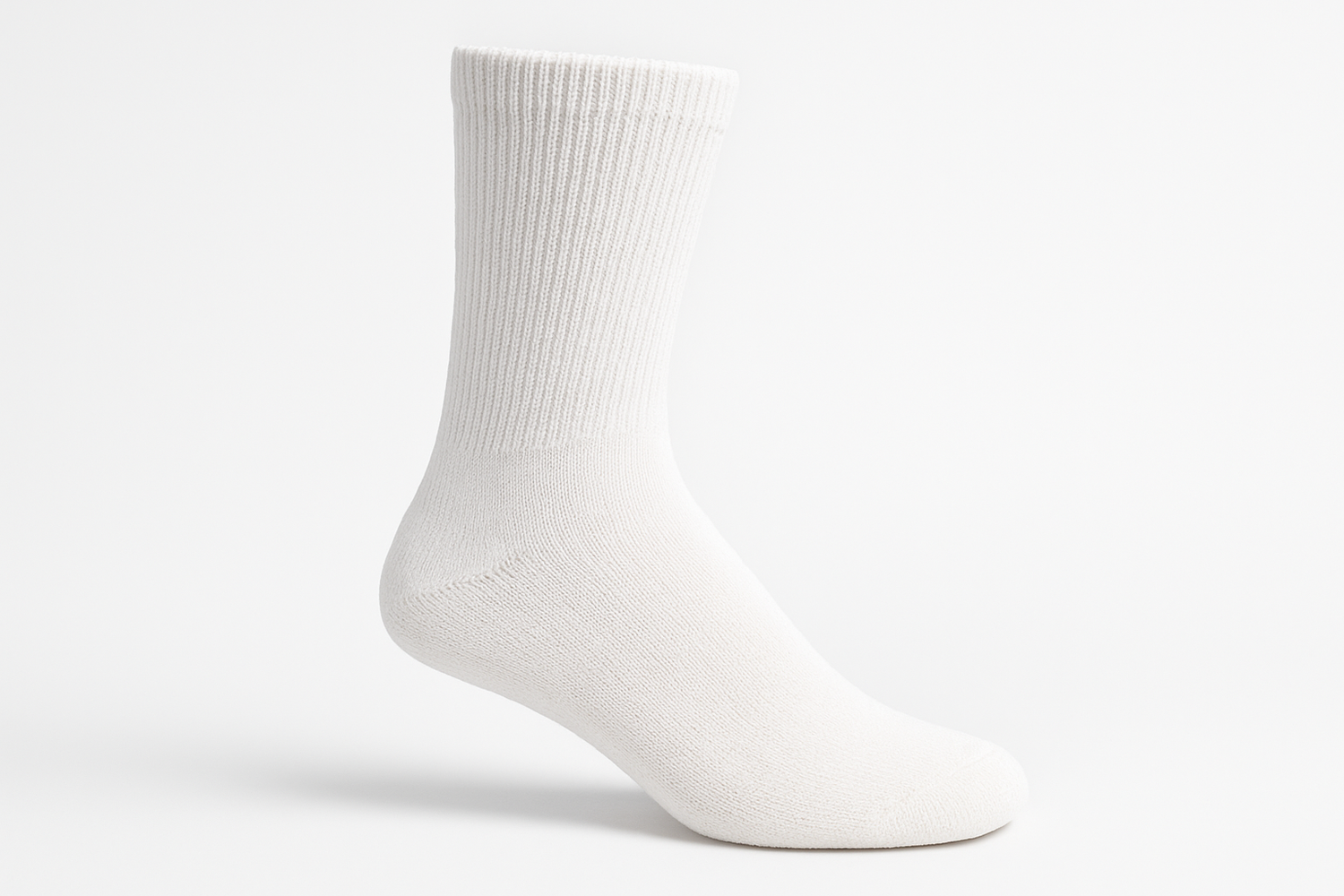 white diabetic sock