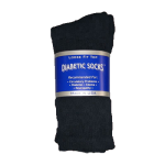 Black Diabetic Crew Socks