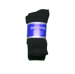 Case Lot Black Diabetic Crew Socks